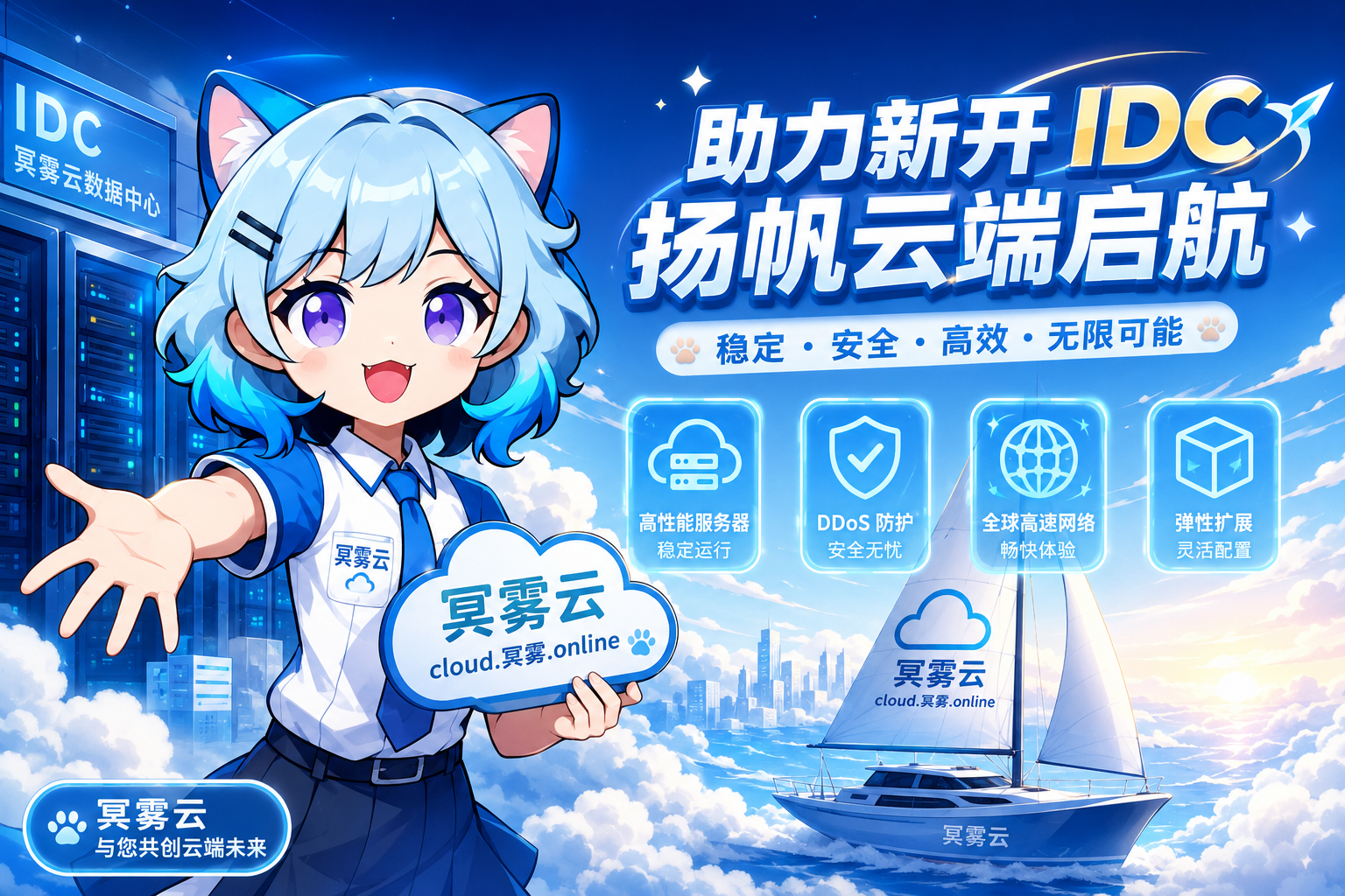 助力新开 IDC・扬帆云端启航